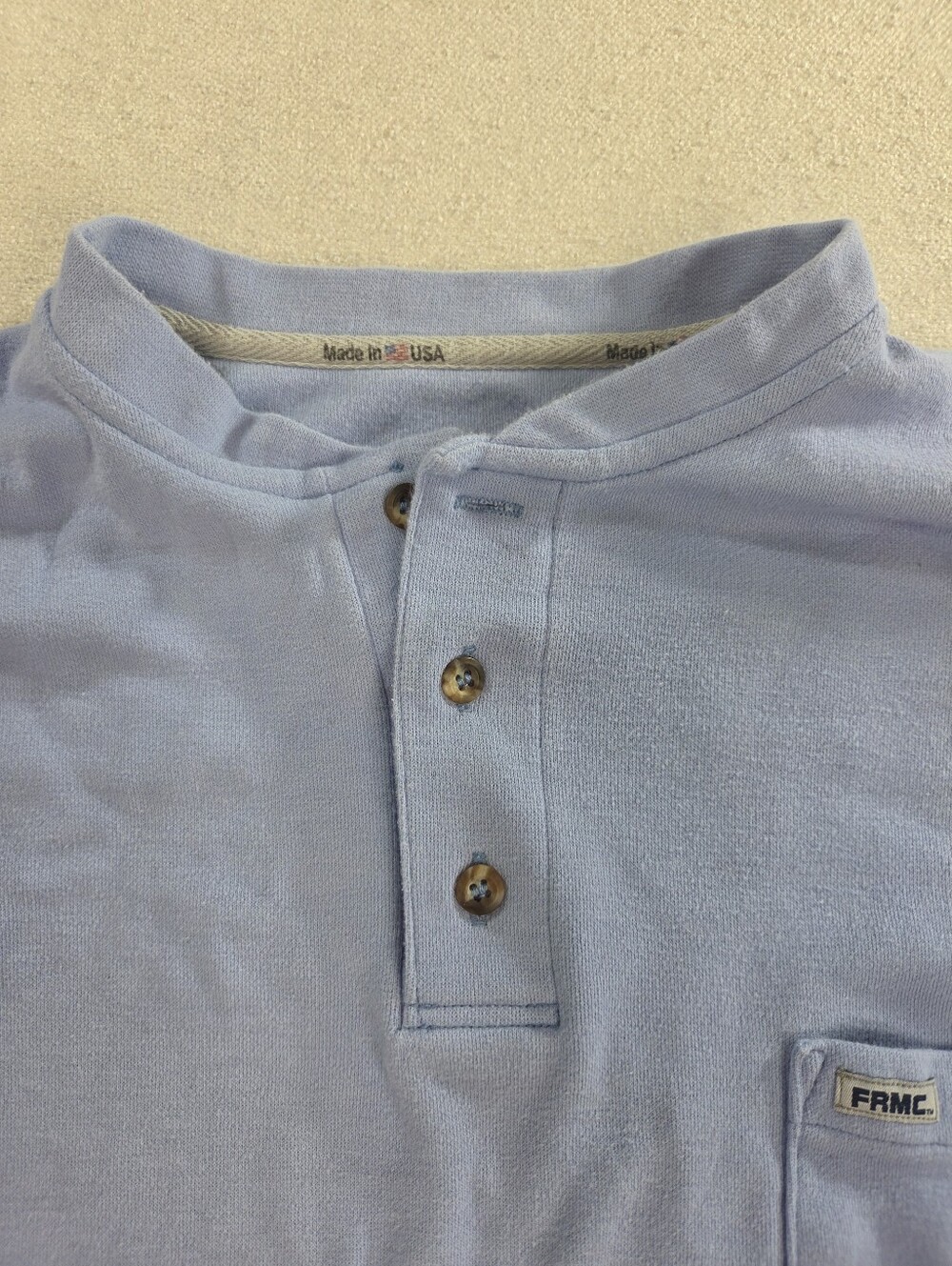 Tyndale FR Shirt Mens 2X Blue Henley FRMC 10 CAL HRC 2 Made USA Arc Rated - Picture 3 of 9